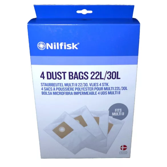 GYÁRI mikroszűrős porzsák Nilfisk Multi II (4db/csomag) 107417195