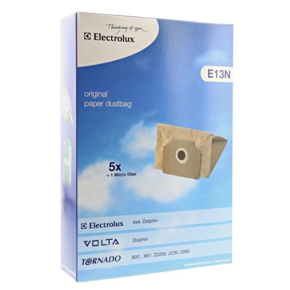 Electrolux E13 Gyári papír porzsák (5db+1filter/csomag) 9001961201 / E13N