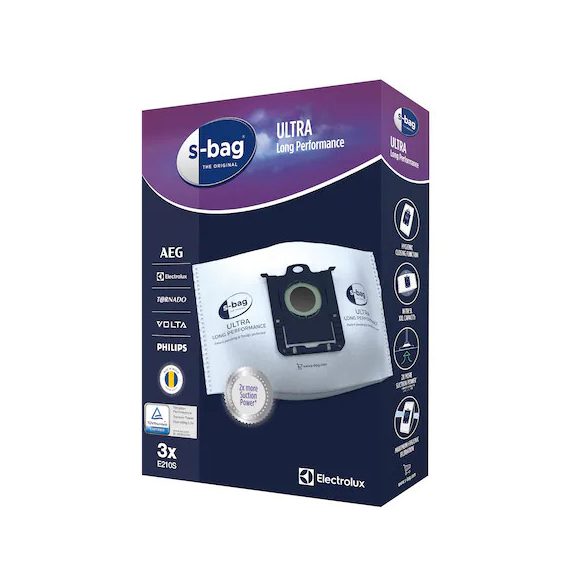 Electrolux / AEG / Philips S-BAG Ultra Long Performance E 210S XXL mikroszálas porzsák (3db/csomag)