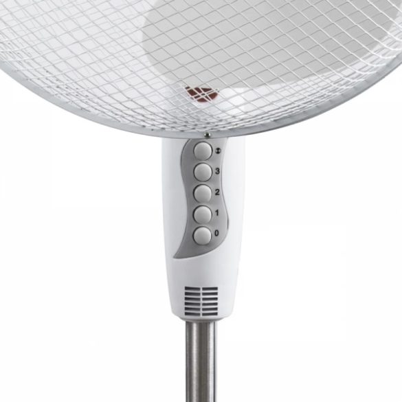 Álló ventilátor – 40 cm átmérő, 3 sebességfokozat, forgatható fej (50 W), fehér