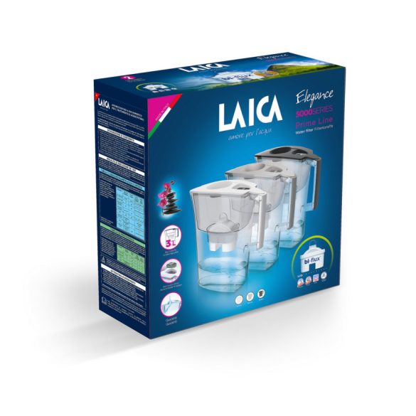 LAICA Prime Line elegance fehér vízszűrő kancsó elektronikus kijelzővel 3 L