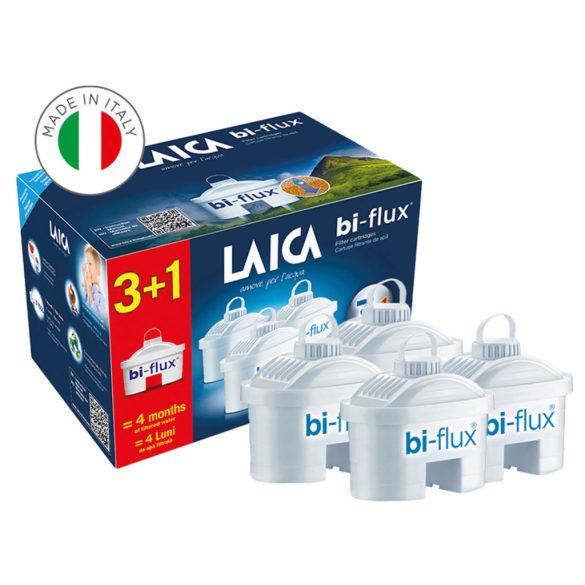 Laica Bi-Flux F3+1 univerzális Laica vízszűrő kancsó szűrőbetét, 3+1db