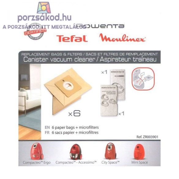 Gyári rowenta porzsák