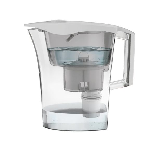 LAICA Predator fehér vízszűrő kancsó mechanikus kijelzővel, bi-flux univerzális és Germ-Stop szűrő