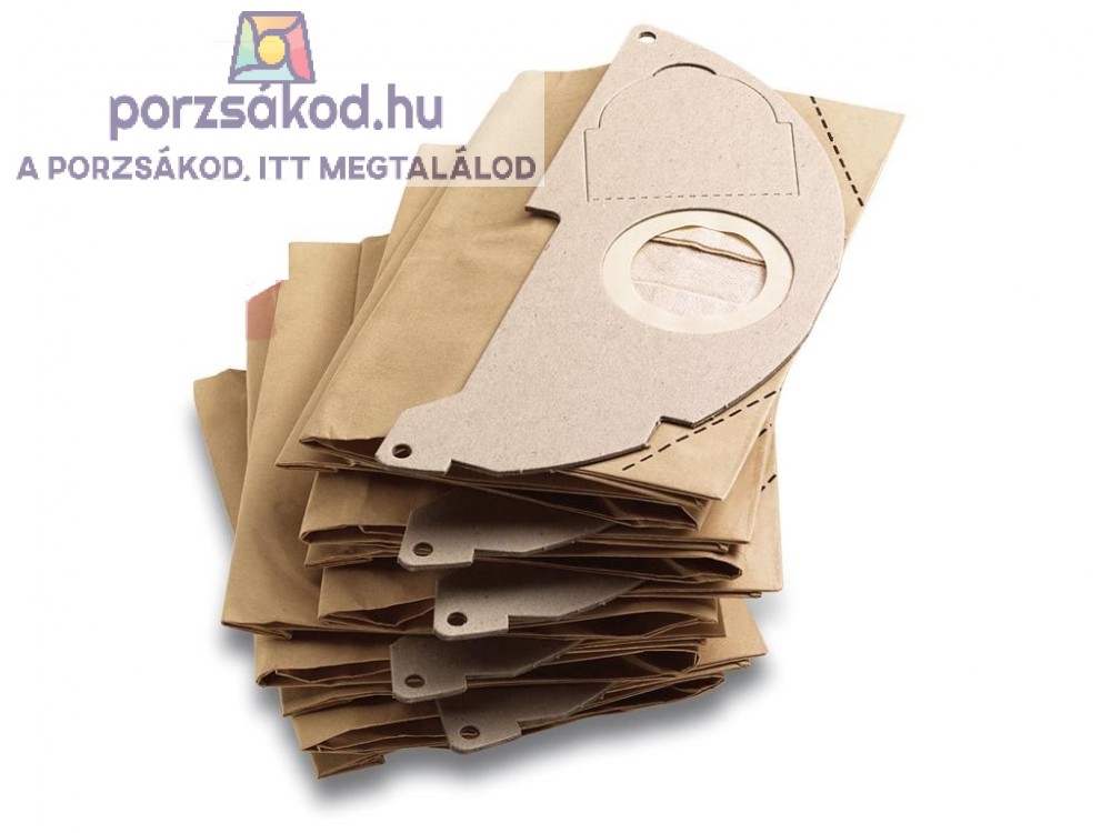 Papír porzsák, 5 darabos kiszerelésben Kärcher WD2 kompatibilis (Q205)